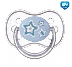 Пустышка силиконовая симметрическая 6-18 месяцев Newborn baby - 22/581_blu
