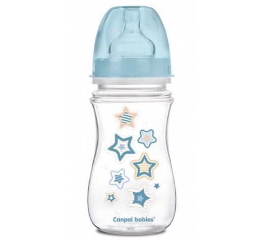 Бутылочка антиколиковая с широким горлышком Newborn baby 240 мл, EasyStart - 35/217_blu