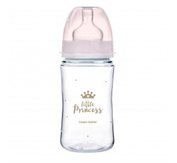 Антиколікова пляшка з широким отвором 240 мл PP Easystart Royal baby, рожева - 35/234_pin